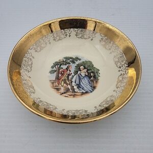 Vintage Sabin Crest -O- Gold Warranted 22k Gold‎ Bowl 5.5" Diameter